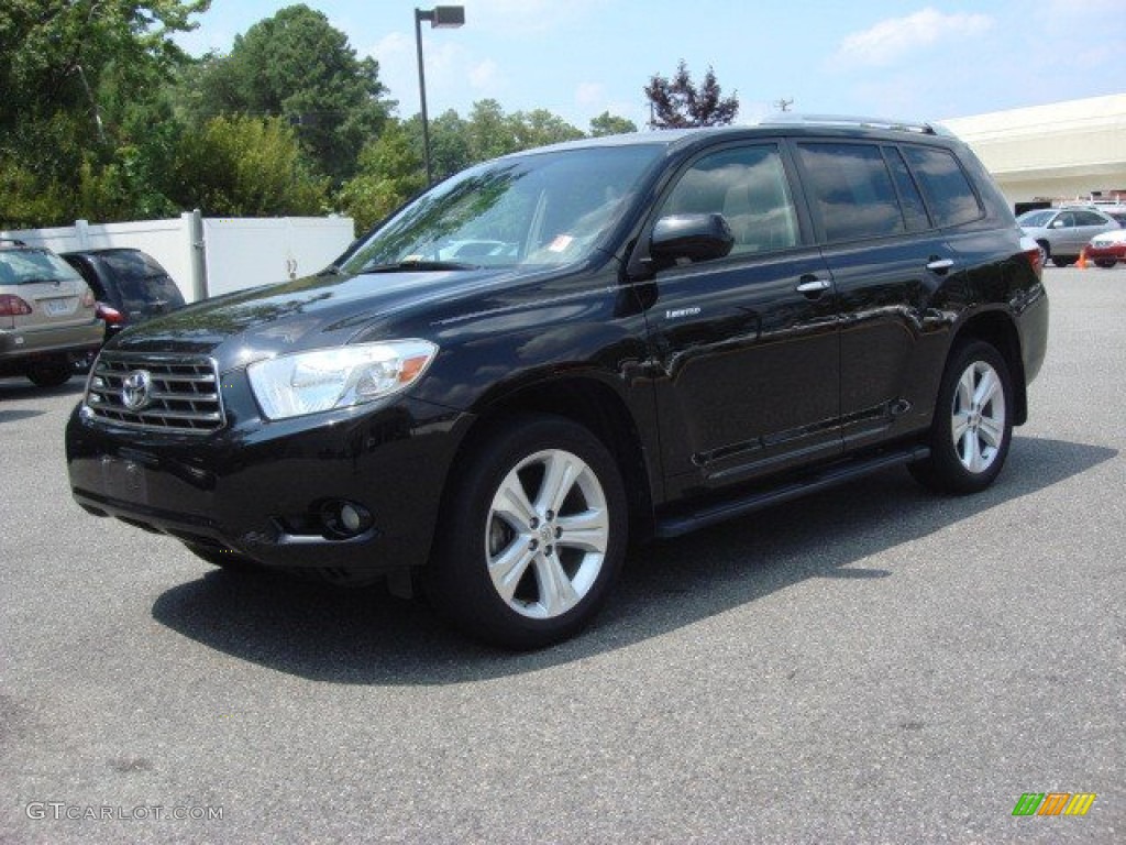 2009 Highlander Limited 4WD - Black / Ash photo #7