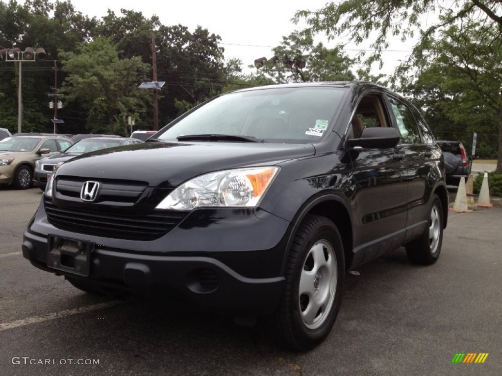 2008 CR-V LX 4WD - Nighthawk Black Pearl / Ivory photo #5