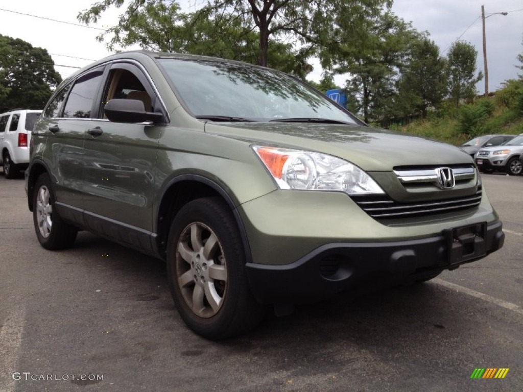 2008 CR-V EX 4WD - Green Tea Metallic / Ivory photo #7