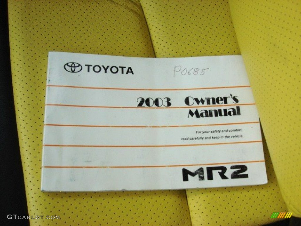2003 Toyota MR2 Spyder Roadster Books/Manuals Photos