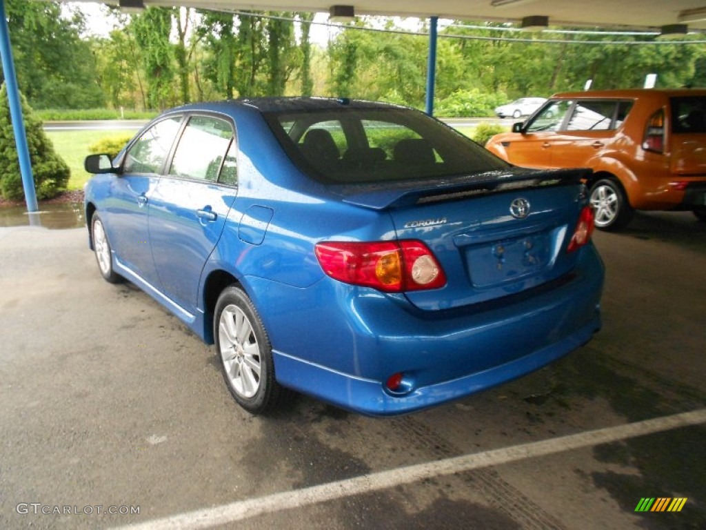 2009 Corolla S - Blue Streak Metallic / Dark Charcoal photo #2