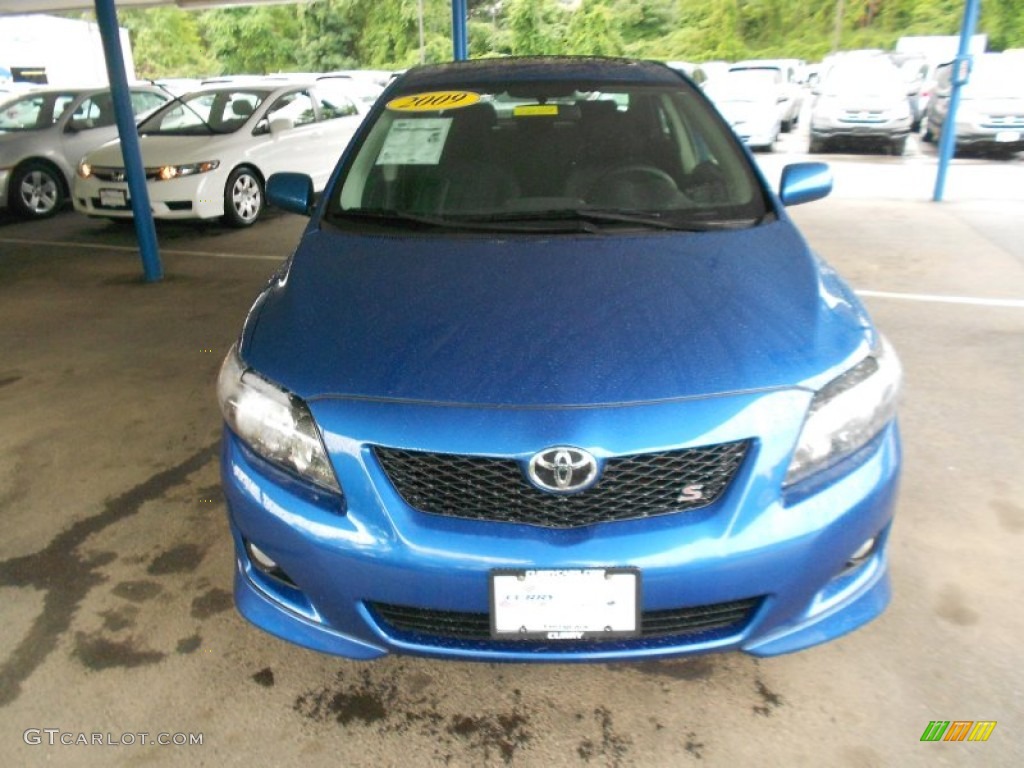 2009 Corolla S - Blue Streak Metallic / Dark Charcoal photo #3