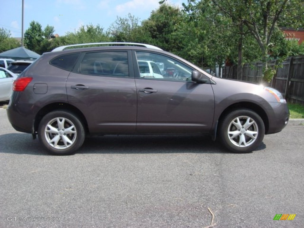 2008 Rogue S AWD - Iridium Graphite Metallic / Gray photo #3