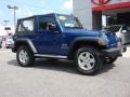 2009 Deep Water Blue Pearl Coat Jeep Wrangler X 4x4  photo #2