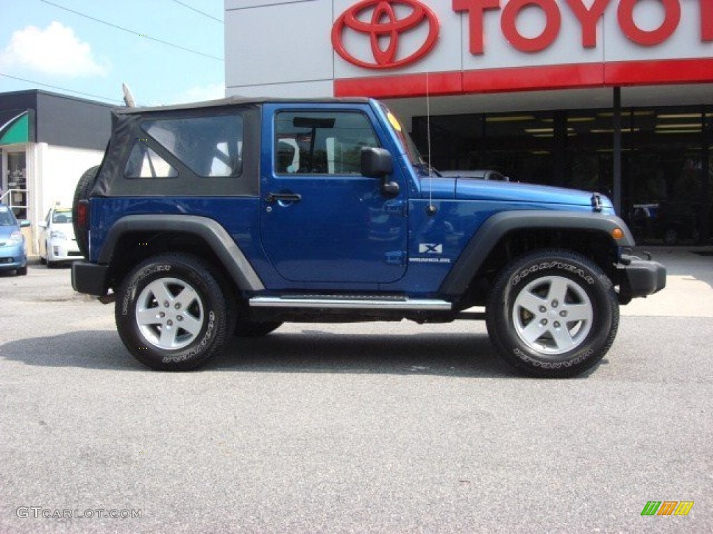 2009 Wrangler X 4x4 - Deep Water Blue Pearl Coat / Dark Slate Gray/Medium Slate Gray photo #3
