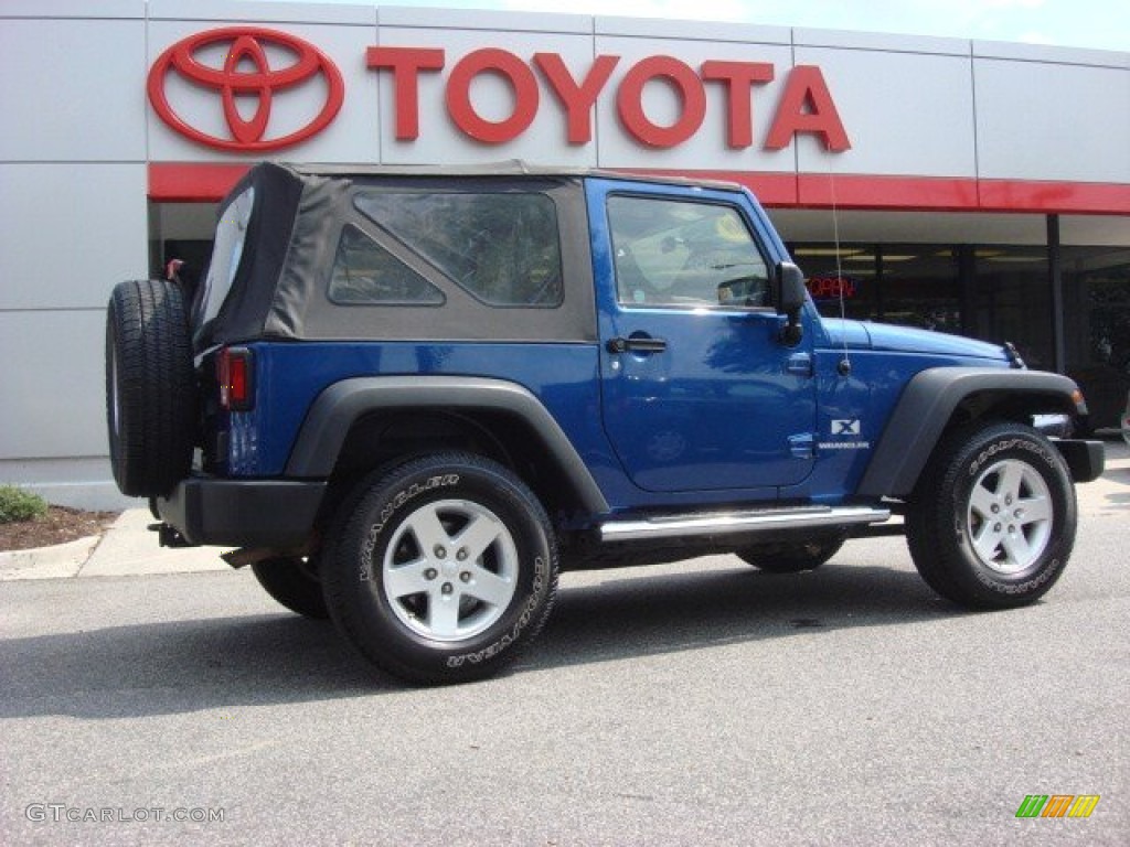 2009 Wrangler X 4x4 - Deep Water Blue Pearl Coat / Dark Slate Gray/Medium Slate Gray photo #4