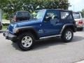 2009 Deep Water Blue Pearl Coat Jeep Wrangler X 4x4  photo #8