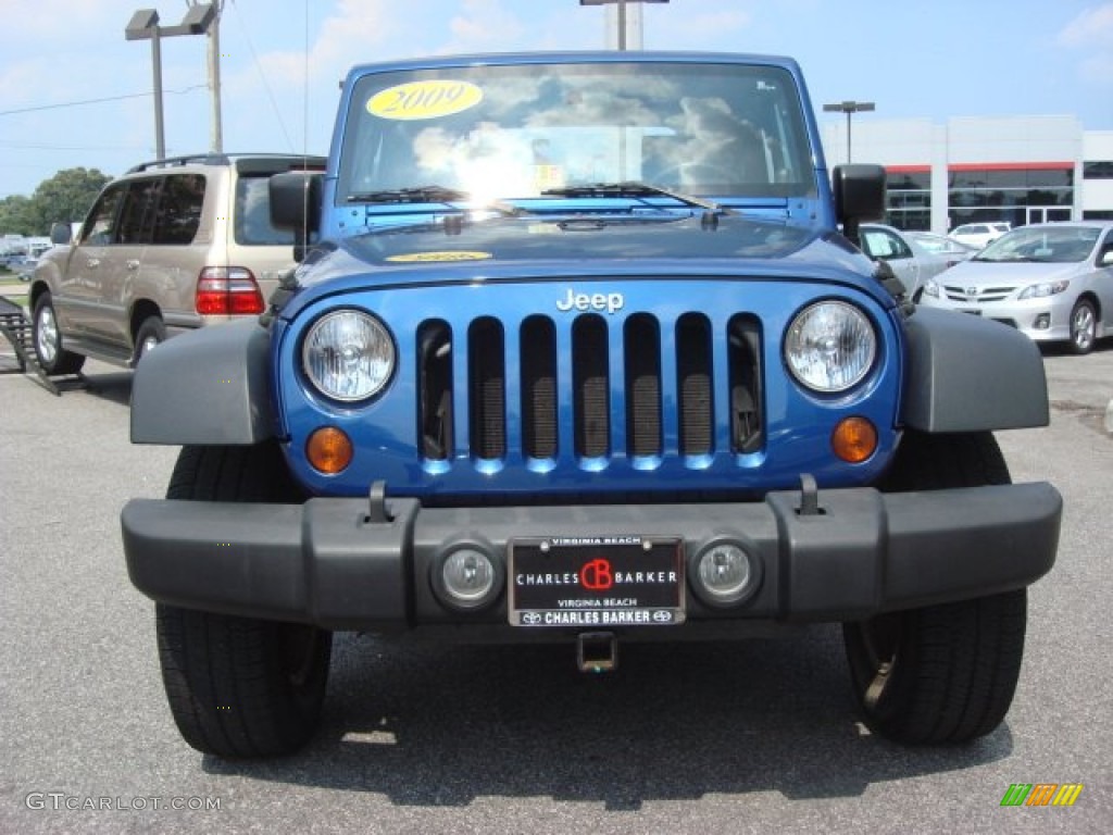 2009 Wrangler X 4x4 - Deep Water Blue Pearl Coat / Dark Slate Gray/Medium Slate Gray photo #10