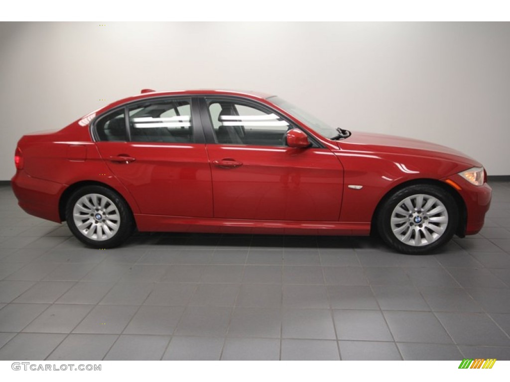 2009 3 Series 328i Sedan - Crimson Red / Black photo #7