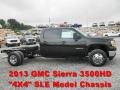 Onyx Black 2013 GMC Sierra 3500HD SLE Crew Cab 4x4 Dually Chassis