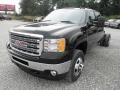 Onyx Black - Sierra 3500HD SLE Crew Cab 4x4 Dually Chassis Photo No. 3
