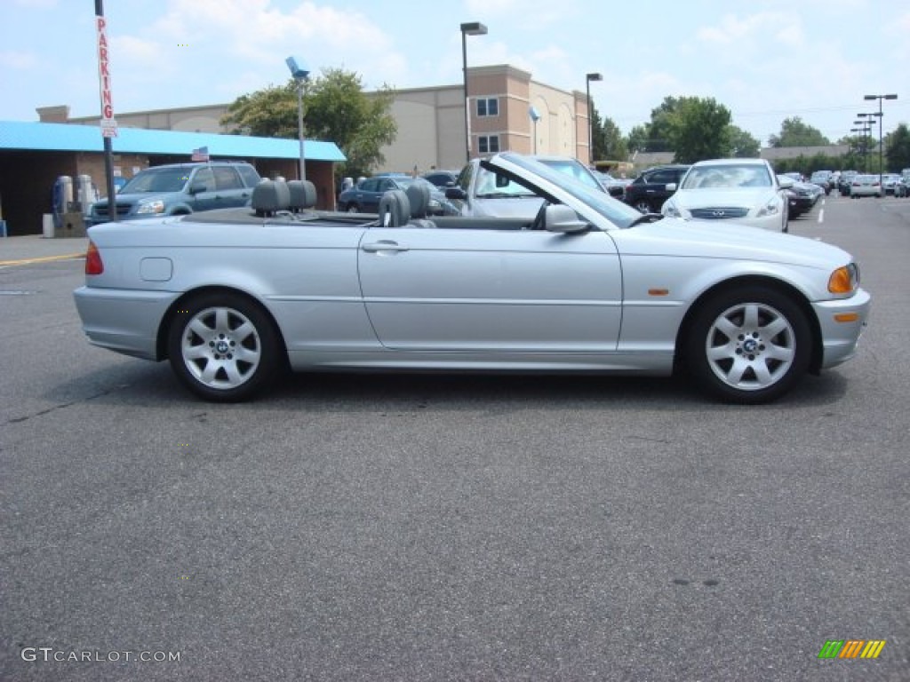 2001 3 Series 325i Convertible - Titanium Silver Metallic / Grey photo #3