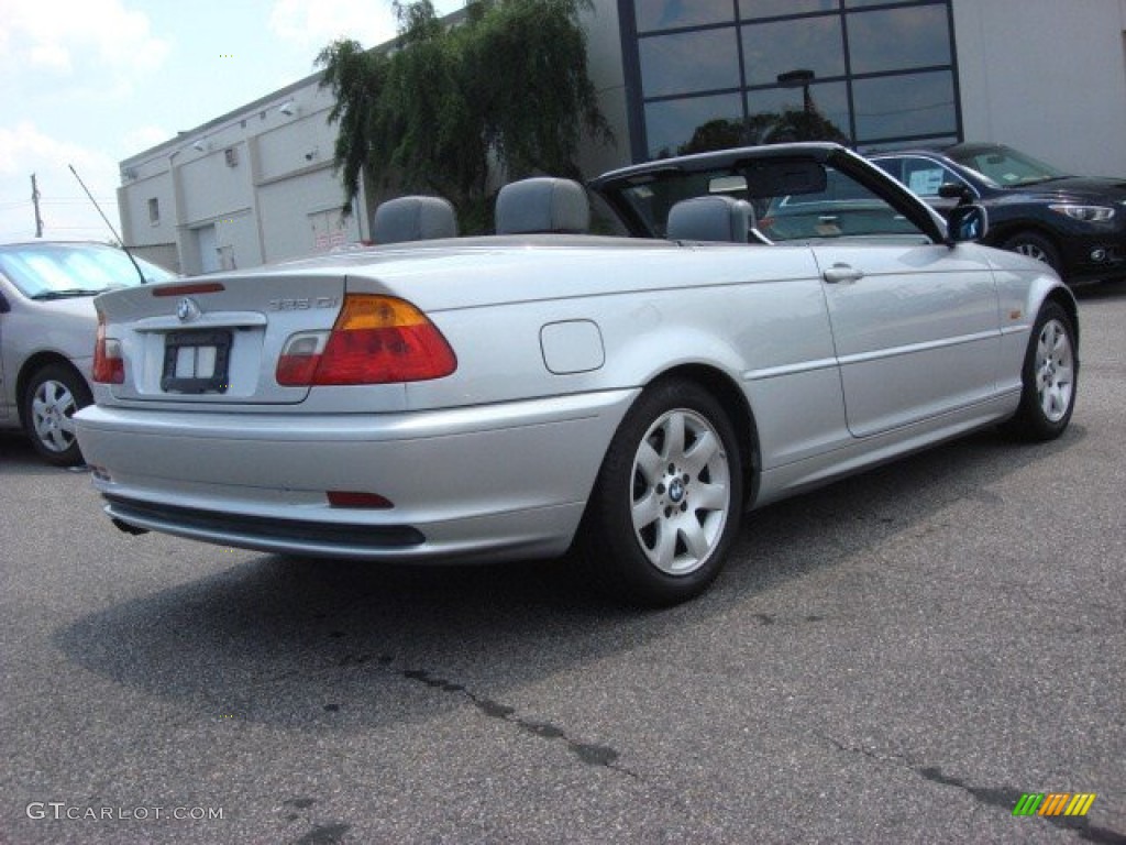 2001 3 Series 325i Convertible - Titanium Silver Metallic / Grey photo #4