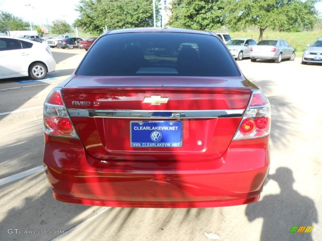 2010 Aveo LT Sedan - Sport Red / Charcoal photo #4