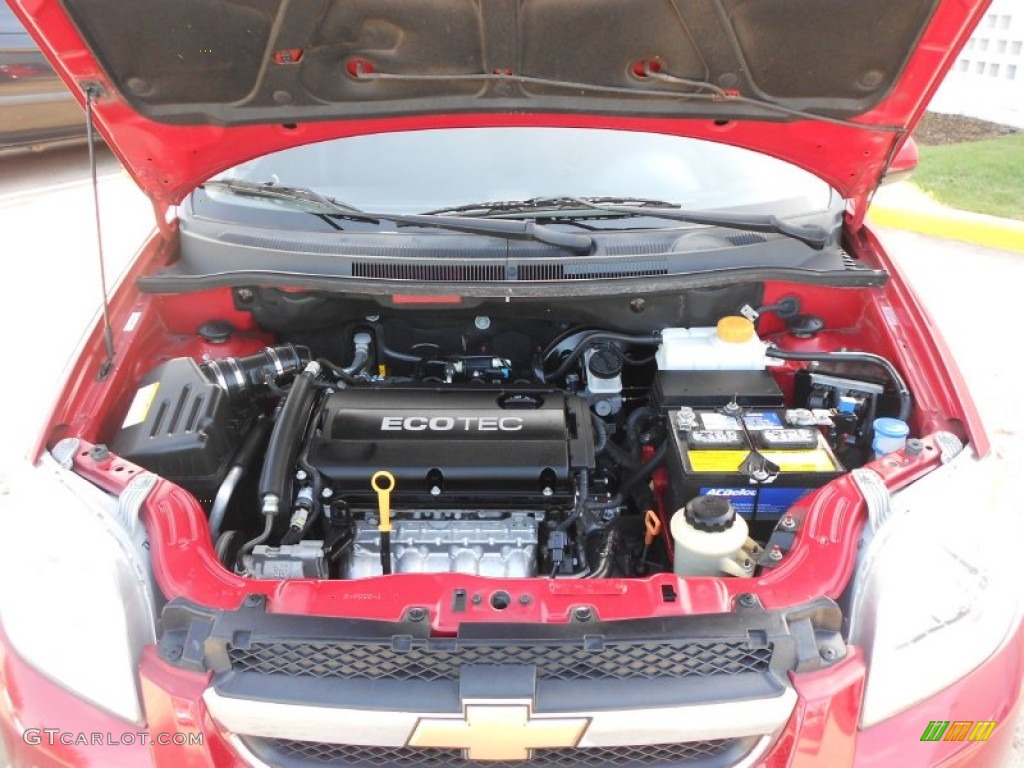 2010 Aveo LT Sedan - Sport Red / Charcoal photo #7