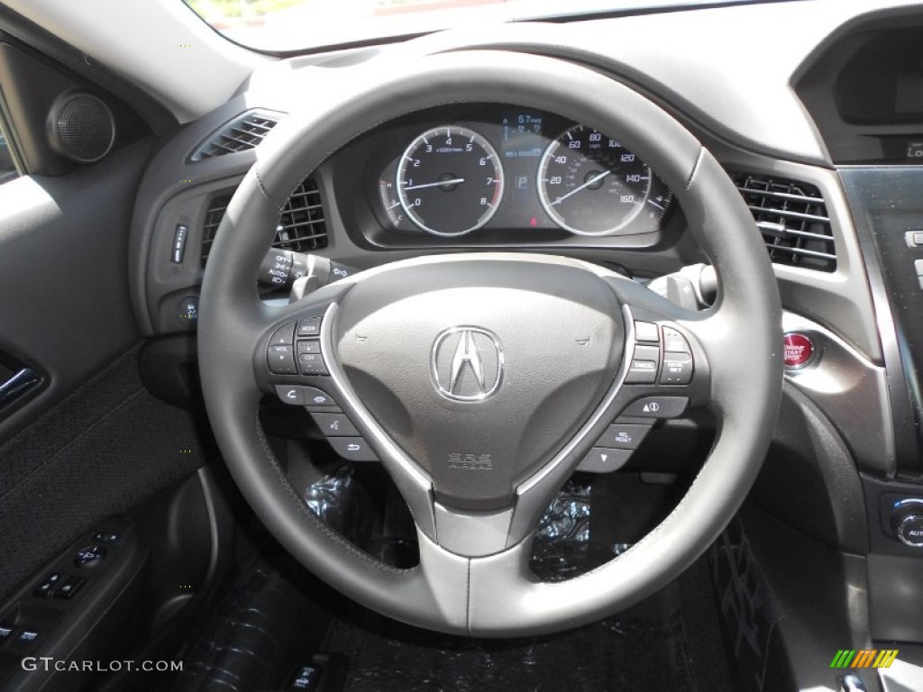 2013 Acura ILX 2.0L Ebony Steering Wheel Photo #68320604