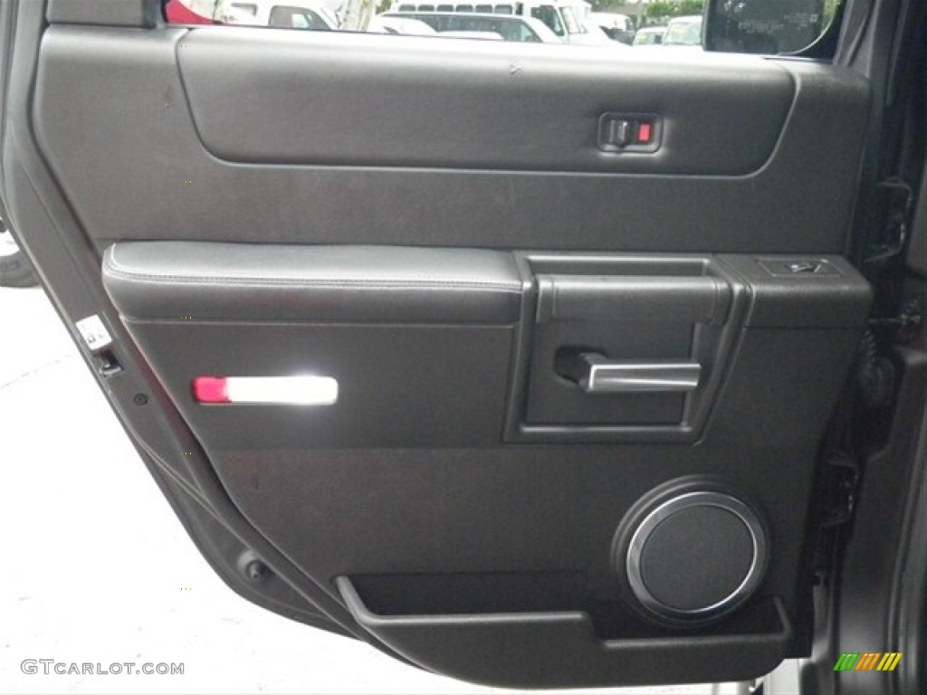 2007 Hummer H2 SUV Ebony Black Door Panel Photo #68321033