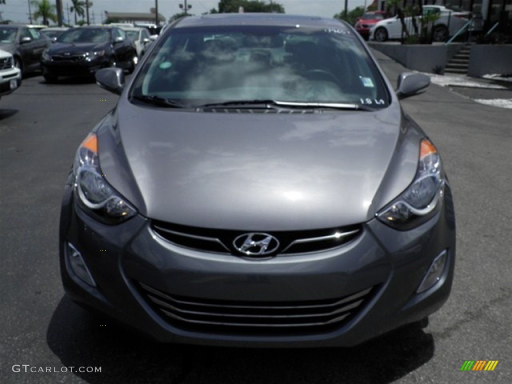2012 Elantra Limited - Harbor Gray Metallic / Gray photo #7