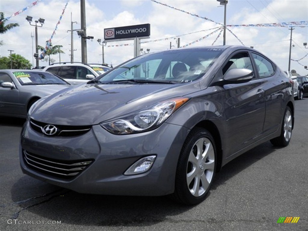 2012 Elantra Limited - Harbor Gray Metallic / Gray photo #11