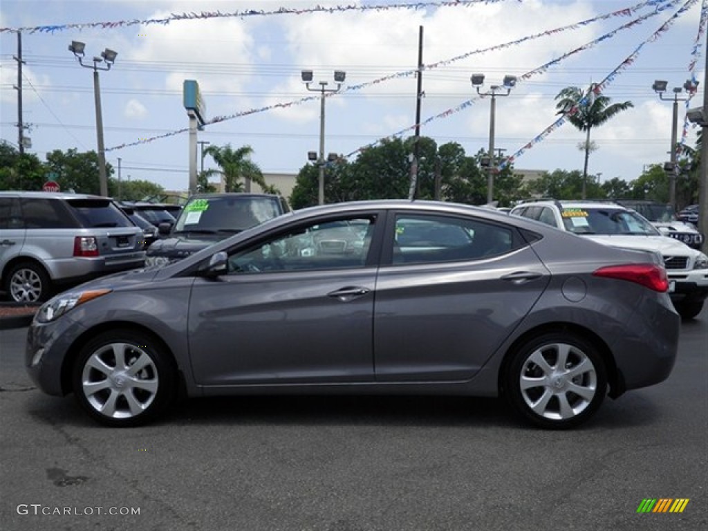2012 Elantra Limited - Harbor Gray Metallic / Gray photo #12