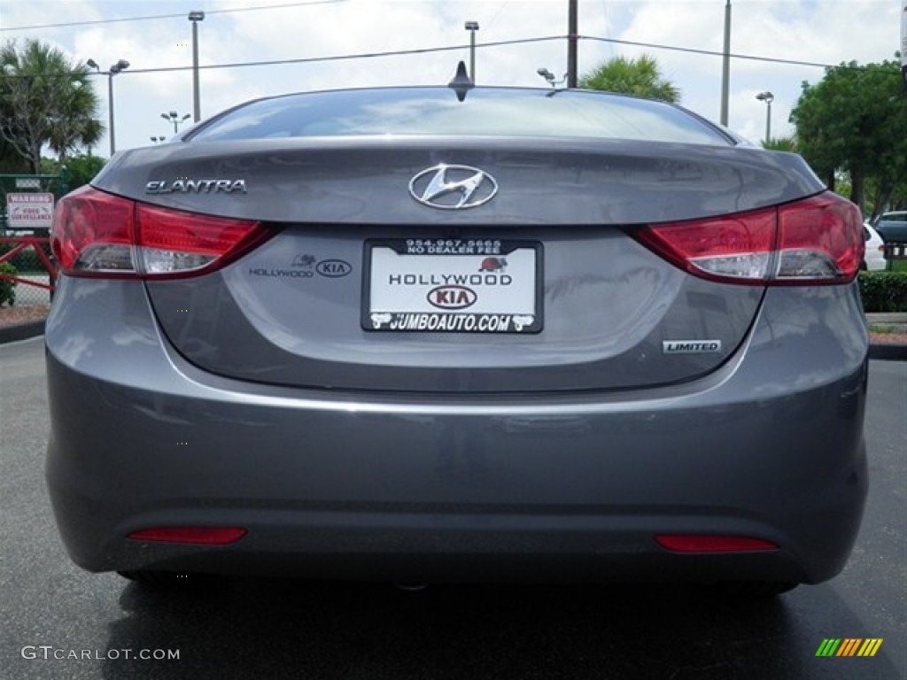 2012 Elantra Limited - Harbor Gray Metallic / Gray photo #16