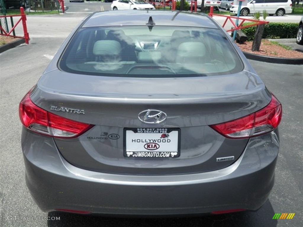 2012 Elantra Limited - Harbor Gray Metallic / Gray photo #18