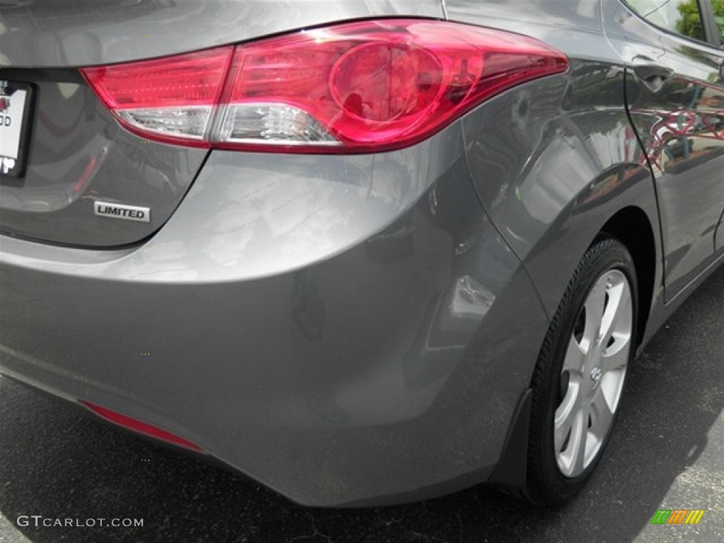 2012 Elantra Limited - Harbor Gray Metallic / Gray photo #20