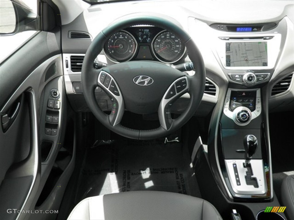 2012 Elantra Limited - Harbor Gray Metallic / Gray photo #36