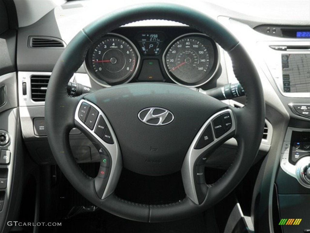 2012 Elantra Limited - Harbor Gray Metallic / Gray photo #37