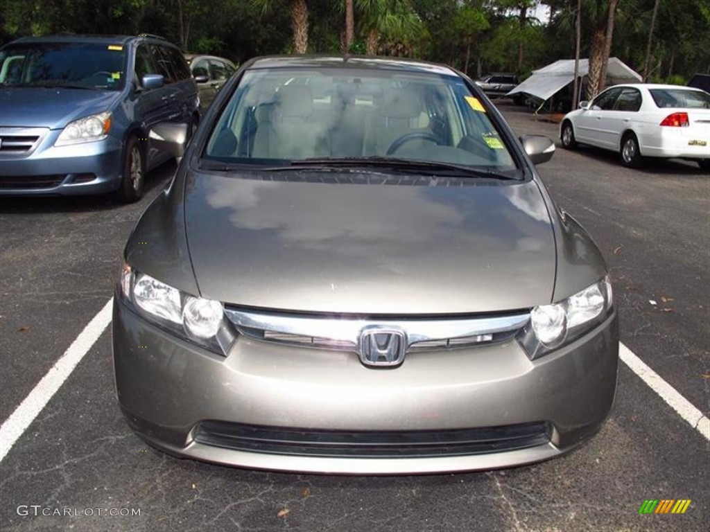 2008 Civic Hybrid Sedan - Galaxy Gray Metallic / Ivory photo #1