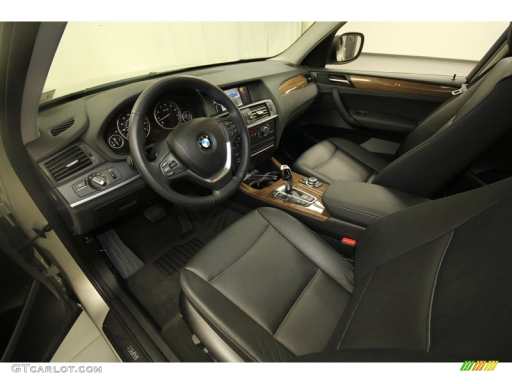Black Interior 2011 BMW X3 xDrive 35i Photo #68321954