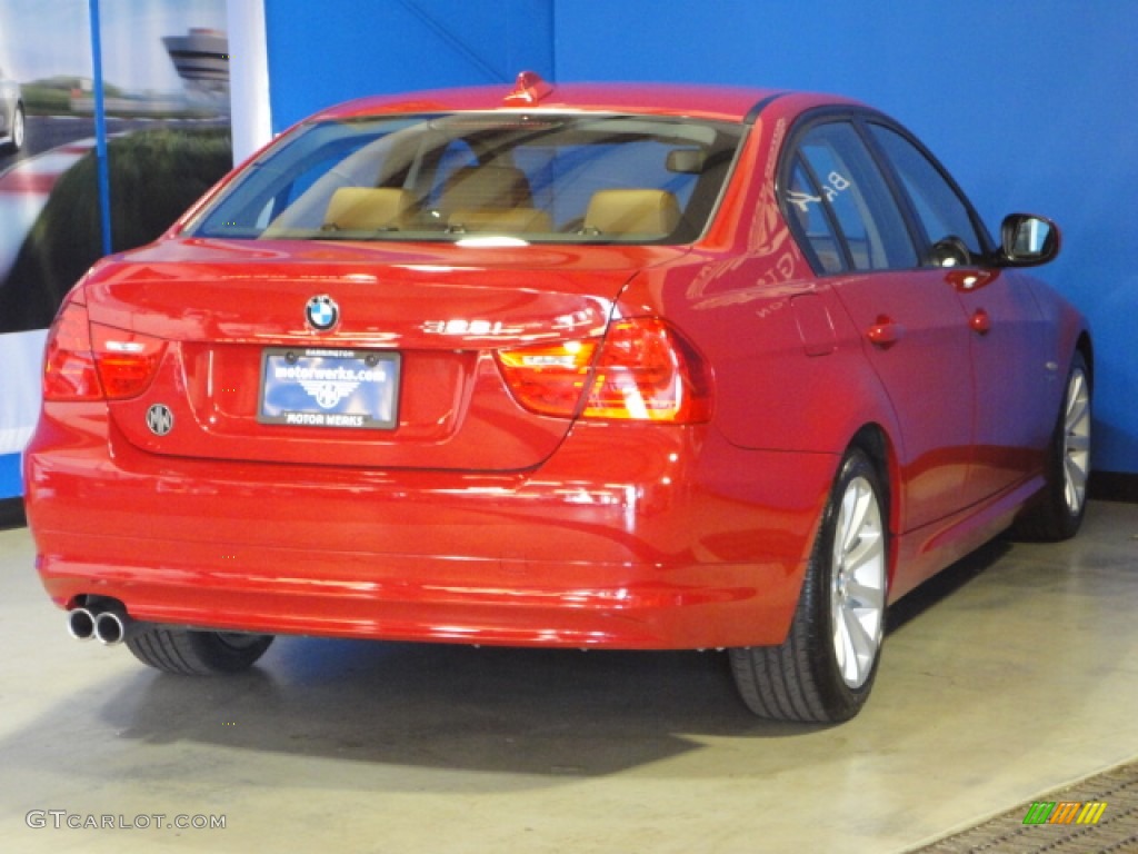 2009 3 Series 328xi Sedan - Crimson Red / Saddle Brown Dakota Leather photo #9