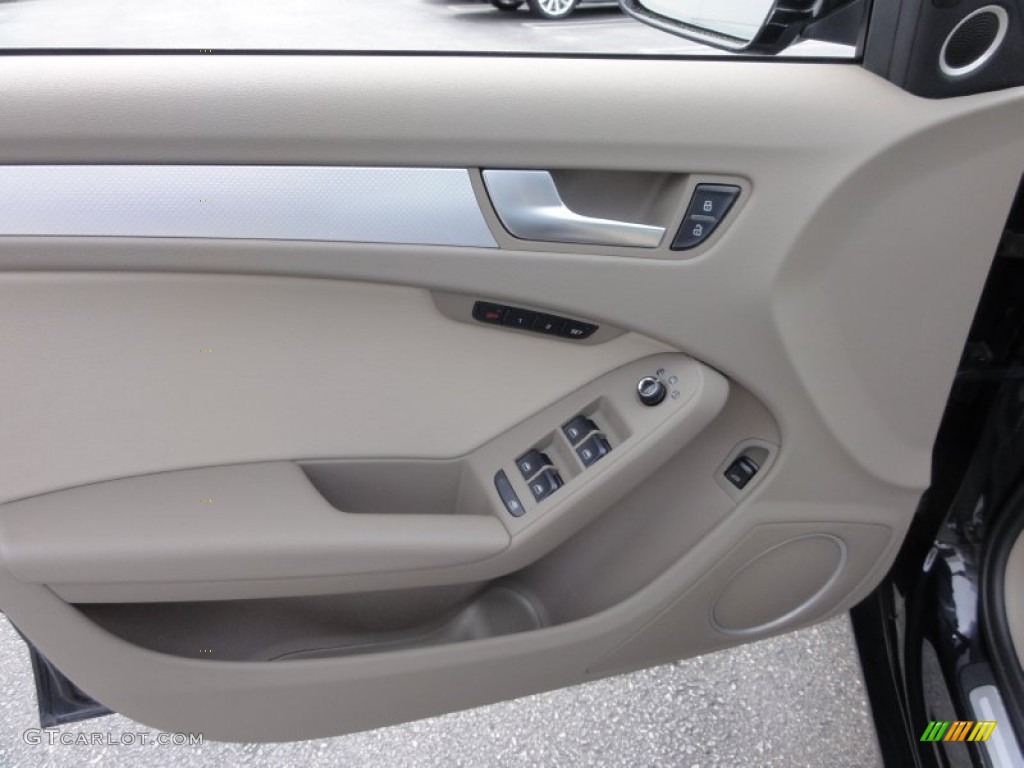 2011 Audi A4 2.0T quattro Sedan Cardamom Beige Door Panel Photo #68325563