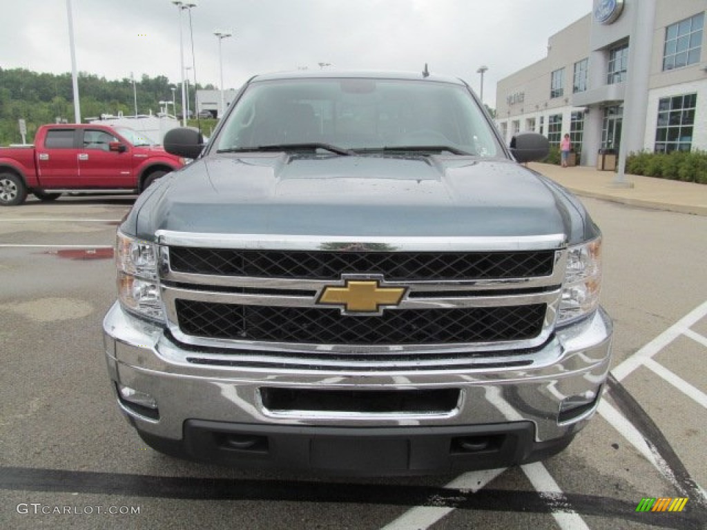 2011 Silverado 2500HD LT Crew Cab 4x4 - Blue Granite Metallic / Ebony photo #5