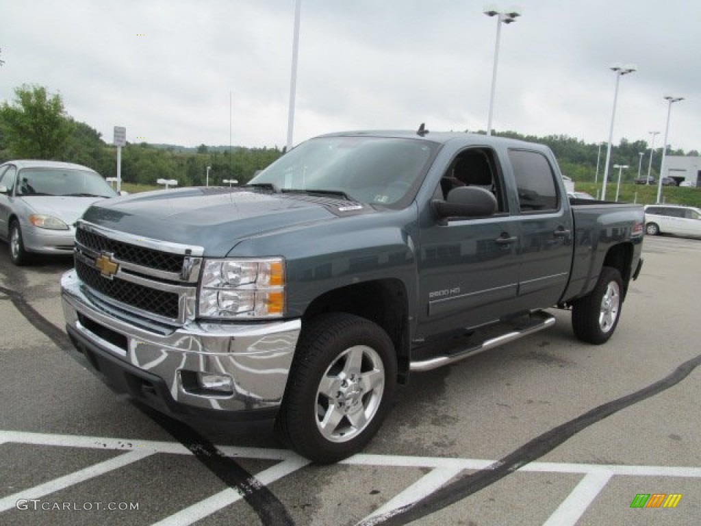2011 Silverado 2500HD LT Crew Cab 4x4 - Blue Granite Metallic / Ebony photo #6