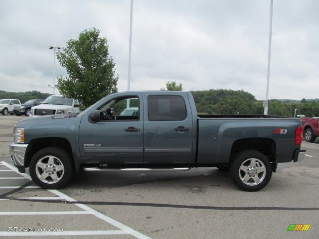 2011 Silverado 2500HD LT Crew Cab 4x4 - Blue Granite Metallic / Ebony photo #7