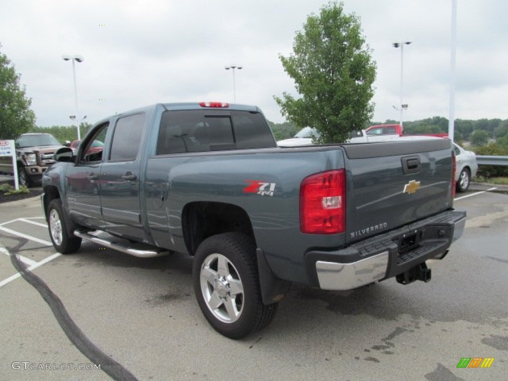 2011 Silverado 2500HD LT Crew Cab 4x4 - Blue Granite Metallic / Ebony photo #8