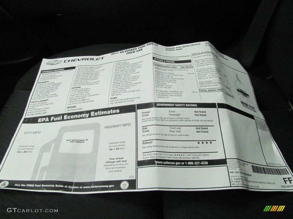 2011 Silverado 2500HD LT Crew Cab 4x4 - Blue Granite Metallic / Ebony photo #23