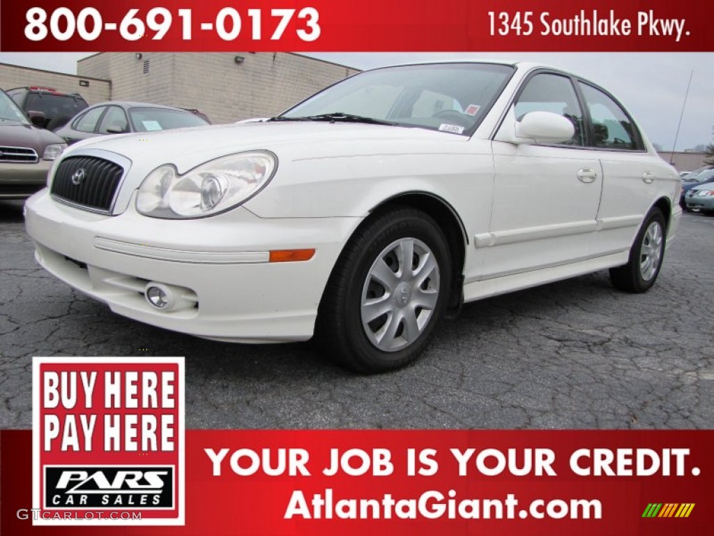 2005 Sonata GL - Powder White Pearl / Beige photo #1