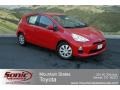 2012 Absolutely Red Toyota Prius c Hybrid Two  photo #1