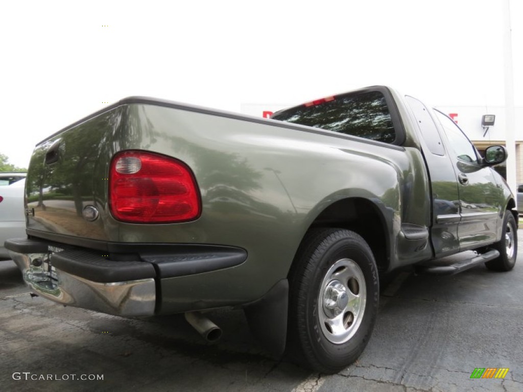 2002 F150 XLT SuperCab - Estate Green Metallic / Medium Parchment photo #3