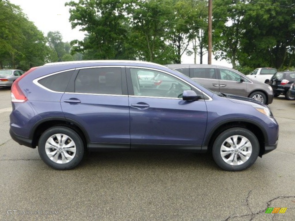 2012 CR-V EX-L 4WD - Twilight Blue Metallic / Gray photo #5