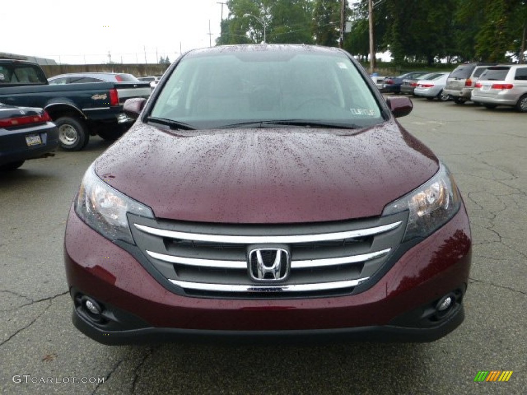 2012 CR-V EX 4WD - Basque Red Pearl II / Gray photo #7