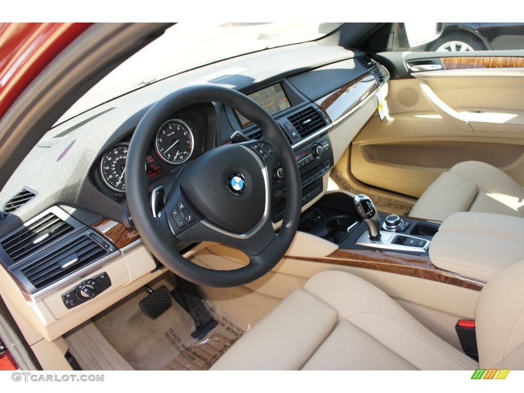 Sand Beige Interior 2013 BMW X6 xDrive35i Photo #68333147