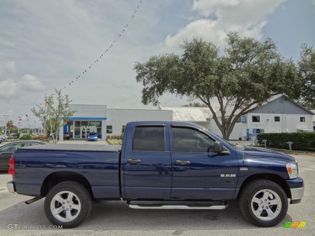 2008 Ram 1500 Big Horn Edition Quad Cab 4x4 - Patriot Blue Pearl / Medium Slate Gray photo #9