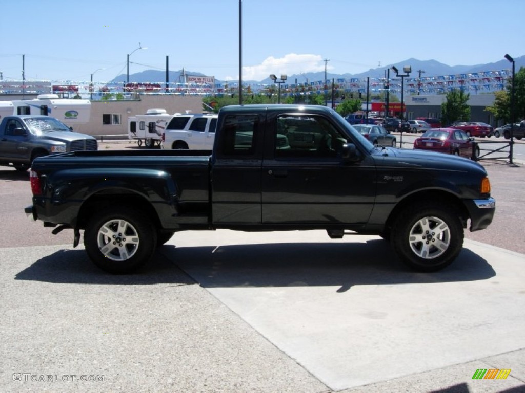 2004 Ranger XLT SuperCab Flare Side 4x4 - Dark Green Metallic / Black/Medium Pebble photo #9