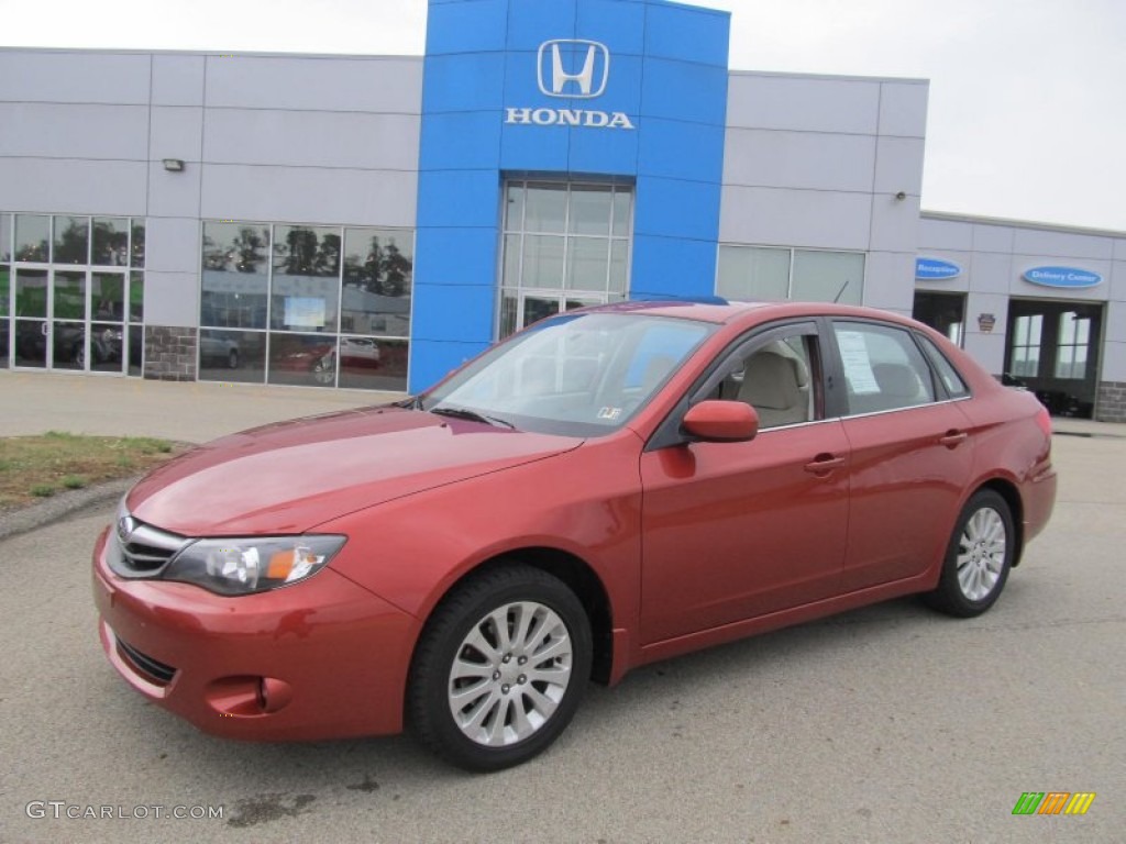 2010 Impreza 2.5i Premium Sedan - Paprika Red Pearl / Ivory photo #1