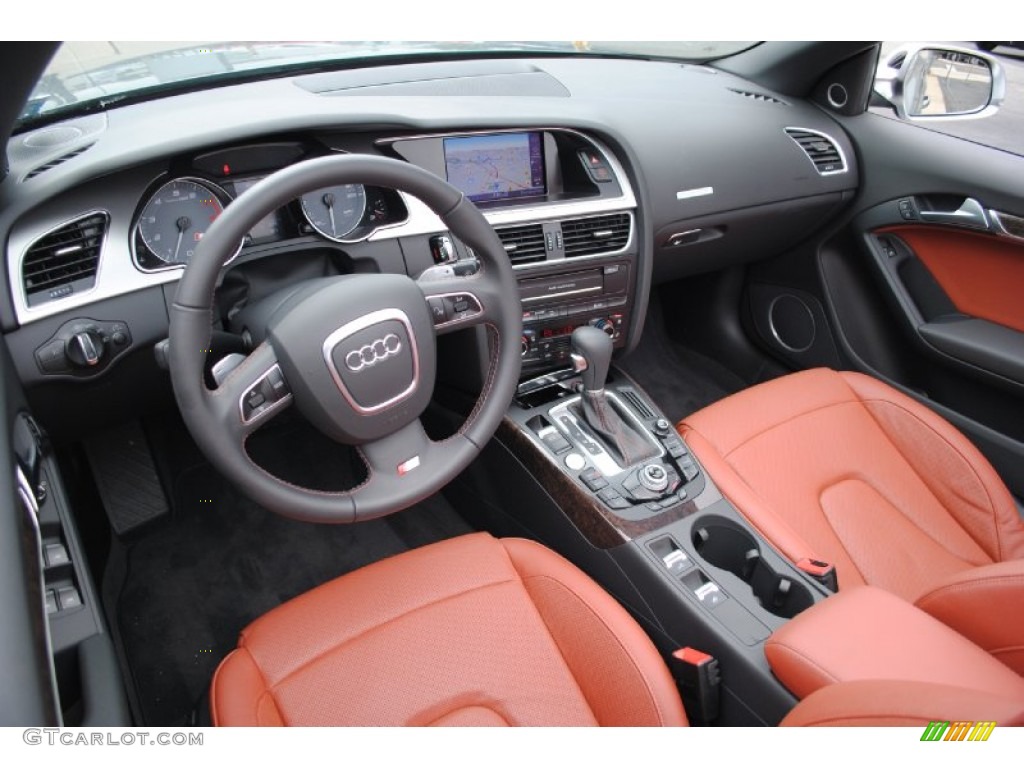 Black/Tuscan Brown Silk Nappa Leather Interior 2011 Audi S5 3.0 TFSI quattro Cabriolet Photo #68338544