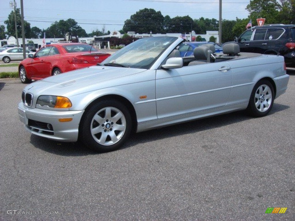 2001 3 Series 325i Convertible - Titanium Silver Metallic / Grey photo #6