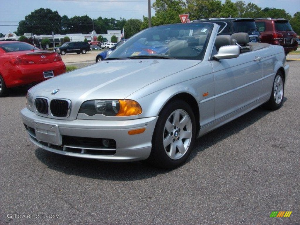 2001 3 Series 325i Convertible - Titanium Silver Metallic / Grey photo #7